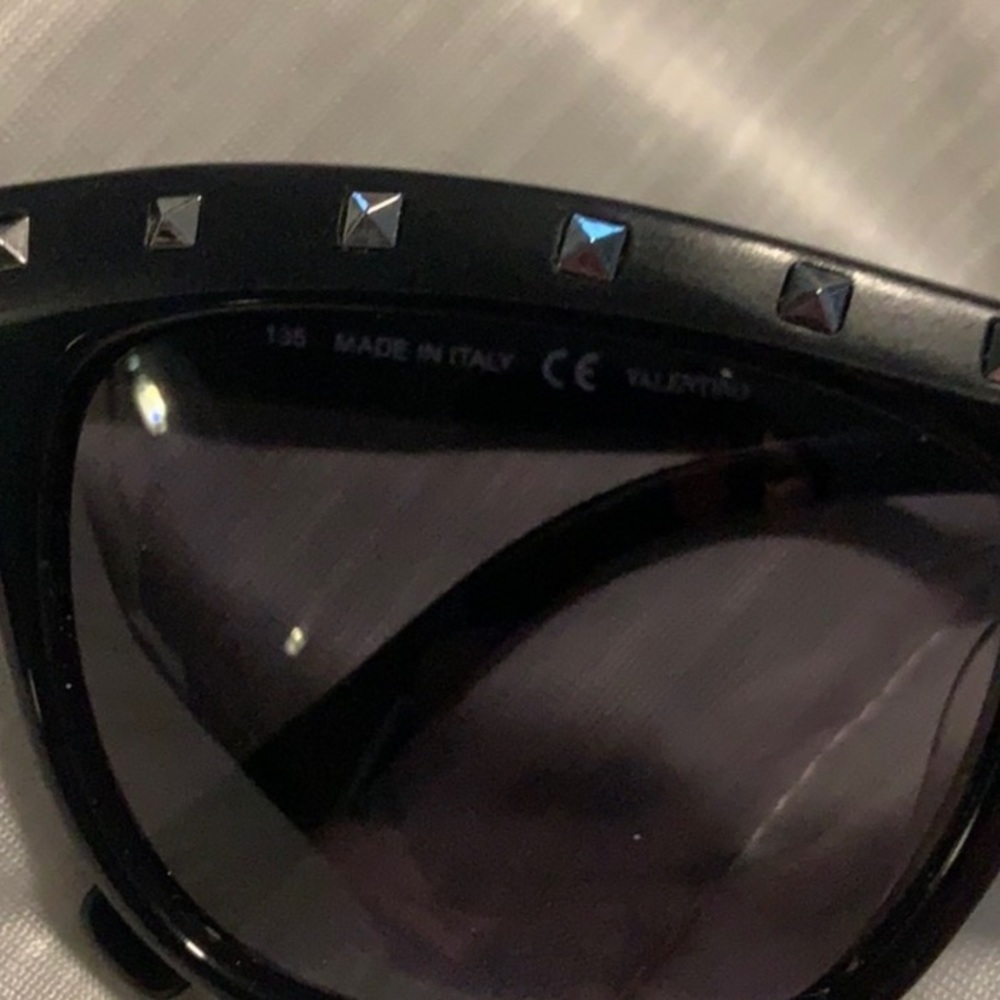Valentino Black and Silver Studded Sunglasses - Picture 4 of 10